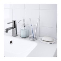 Dispenser Tempat Sabun Cair IKEA BALUNGEN Botol Kaca Lapis Krom