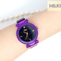 READY 5 WARNA JAM TANGAN WANITA DIOR MAGNET BASIC PREMIUM - Ungu