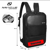 TAS RANSEL LAPTOP PRIA WANITA BACKPACK BODYPACK NAVY CLUB ORIGINAL