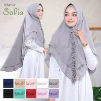 Hijab/Jilbab Khimar SYARI ADEM Dua Lapis Ceruti/Sofia
