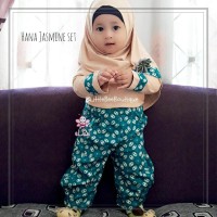 Hana Jasmine Set - Baju Muslim Balita - Gamis Anak Perempuan 5-6thn