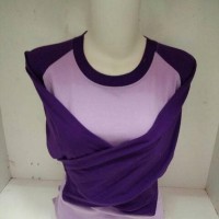 Paling Laku Kaos Raglan Panjang Ungu Muda - Ungu Tua | Cotton Shirt