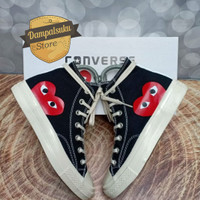SEPATU CONVERSE SEVENTIES BLACK WHITE CT 1970 70S X CDG PLAY