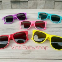 Kacamata Hitam Anak Bayi Bulat Kotak Jemur Sunbathing Lucu Frame War