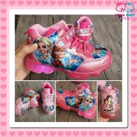 Sepatu Anak Perempuan Led Frozen 902 Boots Size 28-33 Lampu