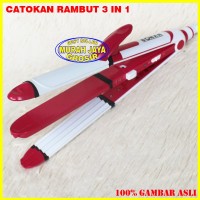 Original Catok Rambut Sonar SN-710 Catokan Rambut 3 In 1 Multifungsi