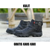 sepatu boots safety pria kickers kulit boot tracking naik gunung