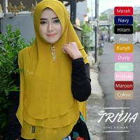 Jilbab Khimar Syari Pet Ceruti Trivia Oval 3 Layer Jumbo Hijab Syari