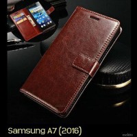 Samsung A7 (2016) Retro PU Leather Flip Wallet Case Cover Flipcase W