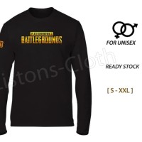 Kaos PUBG baju gamer game distro hitam lengan panjang