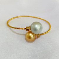 Gelang Emas 22k Berat 7,84gram Mutiara Laut asli Lombok