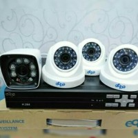 Paket Cctv Edge 4 ch 4 cctv 2 mp jalan raya bogor