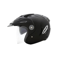 Helm INK T1 Solid Hitam Double Visor Half Face