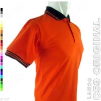 C59 Original K2-20 Kaos Polo Shirt Pria Lacost Polos Orange
