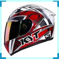 Helm KYT RC Seven RC7 7 Full Face Motif Fullface Putih Merah