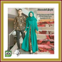 Terlaris couple batik gamis modern -sarimbit baju batik gamis Keren