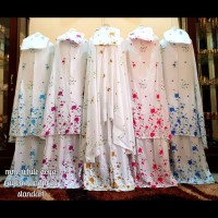 mukena bali zoya putih handprint