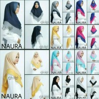 khimar hijab jilbab instan 2 layer naura two color 8
