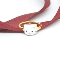 HOT SALE Cincin Anak Hellokitty Pita Lapis Emas Putih - Emas Terjamin