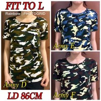 Jual Kaos Militer Wanita AVR TERMURAH O-NECK ARMY PD Kaos Oblong