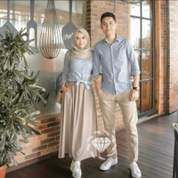 Cp Classic Moscrepe/Couple Simple/Baju Muslim Pasangan/Cp Kemeja