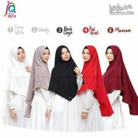 Diskon Besar! Khimar Soft Ped Jumbo Model Pinguin Jilbab Afra Sofura