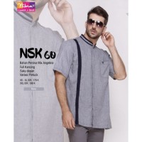 BAJU KOKO PRIA Polos NSK 60 SARIMBIT 60 ORI Nibras