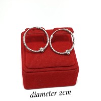 ANTING PERAK 925 LAPIS EMAS PUTIH / ANTING GIPSI SILVER 925 / AT130