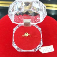 CA67G269G CINCIN ANAK EMAS KUNING MODEL BUNGA KEMBANG GOLDEN FLOWER