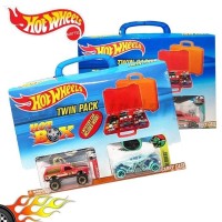 Hot Wheels Twin Pack Carry Case 2 box Cars 3 pcs Hotwheels Mobil