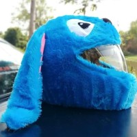 New Cover helm stitch - Biru Terlaris