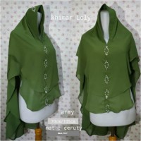 Khimar pet antem bahan ceruti 2 layer jilbab instants loly
