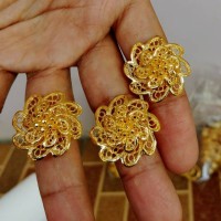 Jual Cincin Kendari Bunga  Mawar  Lapis Emas  24k Jakarta 