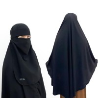 HOT SALE SIZE XL Alsyahra Jilbab Syari Long Khimar Non Pet Bonus Niqab