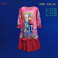 (G-03) Baju Muslim Anak Gamis Anak Frozen Beautiful Dream Usia 5-9 Thn