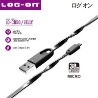Log On LO-CB50 Kabel Data Charger MICRO USB 38CM 2.4A