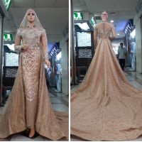 gaun kebaya pengantin model slim set slayer cocok untuk akad/resepsi