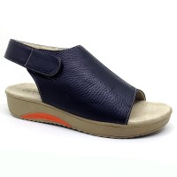 Sandal wedges Wanita Heels 3 cm Hitam Asli Kulit Sapi