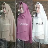 KHIMAR 2 LAYER / JILBAB SYARII / KHIMAR SIFON CERUTY