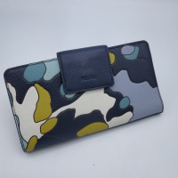 Dompet Wanita Branded Fossil Sydney Tab Clutch Blue Floral Original