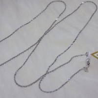 HOT SALE Kalung emas model italy kotak emas putih kadar 75% original