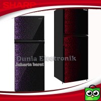 Kulkas 2 Pintu Sharp 236 MG Glossy Door Low Watt No Frost Shine Series