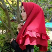 Jilbab Instan Khimar Pet Rempel Tengah / Jilbab Terbaru / Hijab