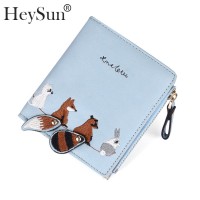 Tas Import Wanita PU Kulit Dompet Wanita Kecil Dompet Koin Lucu Hewan