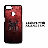 Casing hp Realme 2 Pro Grungy spiderman logo Custom Hard Case Cover