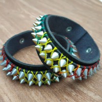 Gelang Pria Gelang Punk Reggae Motif Kulit