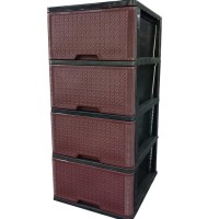 Lemari laci /lemari plastik /lemari pakaian Rovega Magnum Putih ssn 4