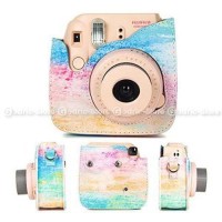 PROMO BESAR Fujifilm Leather Bag Polaroid Instax Mini 8 9 Tas Rainbo