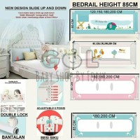 200Cmx85Cm Bed Rail Bedrail Pengaman Pembatas Pagar Kasur Ranjang Bayi
