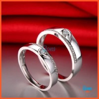 Cincin Kawin Silver Couple Pasangan Tunangan Muslim Perak 925 RSN051